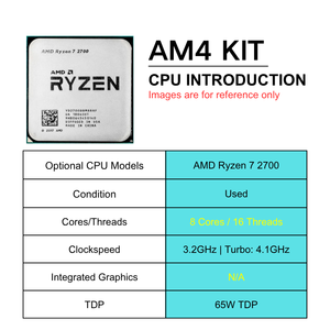NUEVA Placa Base <span class=keywords><strong>B450</strong></span> MATX Combo con CPU AMD Ryzen 7 2700, Admite 2 Ranuras DIMM DDR4, XMP Gen3 X4 NVME M.2 SATA3.0 - Product Image 2