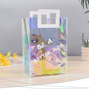 Nouveau design sacs fourre-tout imprimés personnalisés en couleur sacs en plastique PVC pour dames shopping sacs de plage - Product Image 5