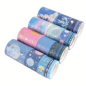 Papeterie : Lot de 20 autocollants et rubans washi adhésifs motif ciel étoilé, pour DIY et journal créatif, avec estampage à chaud - Product Image 2