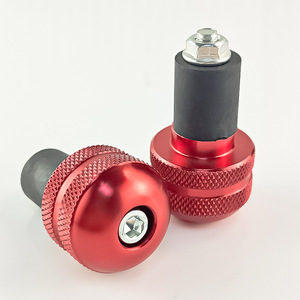 Bouchons de guidon Qiangye 6 rouges moletés pour moto - Product Image 2