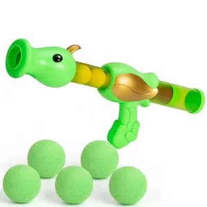 Vui vẻ tương tác hạt đậu không khí mềm Bullet Launcher Cat Dog Pet Súng đồ chơi với năm đàn hồi bọt bóng