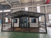 Villa préfabriquée de luxe avec chambres, maison conteneur pliable et extensible, mini-maison familiale mobile et portable