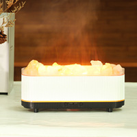 Humidificador Ultrasónico Creativo con Llama de Roca, Luces de Colores, Aromaterapia, Uso en Interiores, Escritorio, Venta Directa de Fábrica