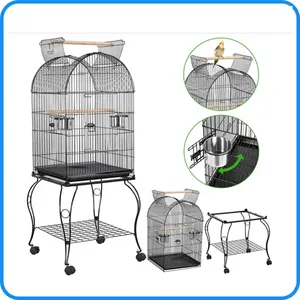 Offerta Speciale OEM/Petsloyal Gabbia per Uccelli Grande di Lusso Ecologica in Vetro e Plastica Nera/Bianca per Quattro Stagioni Produzione Cinese all'Ingrosso - Product Image 5