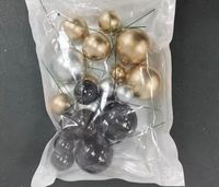 Meistverkaufte DIY Geburtstagsparty Goldene Glänzende Glitzernde Kunstbälle Kuchendekoration Tortendeko-Zubehör
