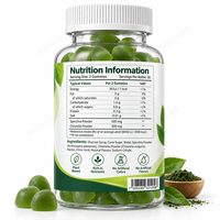 Complément alimentaire antioxydant pour le bien-être quotidien, brûleur de graisse en gommes, gommes à la spiruline et à la chlorelle