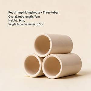 Caverne cachette en céramique haut de gamme pour aquarium, décoration de bac à poissons, maison champignon sans peinture, forme naturelle pour petits poissons et crevettes - Product Image 2