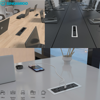 SINOAMIGO multiprise encastrée avec prise de conférence Port USB C 30W USB-C de charge rapide QC3.0 3A prise de bureau USB-A