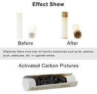 Filtres à pipe à fumer du tabac 9mm Tube de charbon actif filtre en papier Double face en plastique fumer des outils de charbon de bois actif