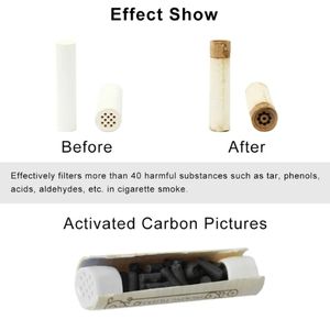 מסנני צינור עישון מסנני עשן 9 מ "מ מופעל מסנן פלסטיק כפול צדדי עישון כלי פחם פעיל - Product Image 3