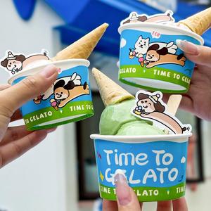 Vaso de Papel Personalizado con Logotipo para Helado, Postre, con Tapa, Tazón para Helado con Tapa, Tazón Personalizado con Dibujos Animados para Fiesta de Cumpleaños - Product Image 2