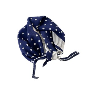 Wholesale Silk Scarf 100% Mulberry Silk Double Crepe French Minimalist Polka Dot Lace <b>Edge</b> <b>Square</b> Premium Elegant Daily Wear - Product Image 6