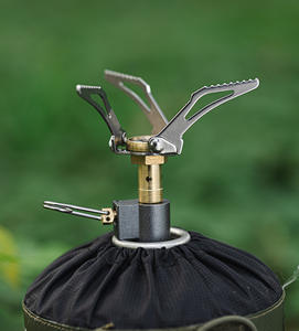 Réchaud à gaz pliable ultraléger pour le camping en plein air, la randonnée, le pique-nique, ustensiles de cuisine portables en titane et aluminium légers - Product Image 2
