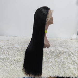 LetsFly 11A SDD 13x4 440 gramos Personalizar Peluca Frontal de encaje Peluca de cabello humano recto virgen brasileño para mujeres negras Envío <span class=keywords><strong>gratis</strong></span> - Product Image 3