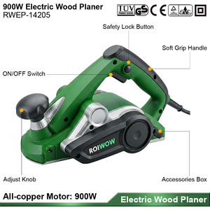 Raboteuse électrique portative professionnelle 900W 82x3mm, outil électrique filaire pour le travail du bois, petite machine à raboter manuelle pour surfaces en bois - Product Image 2