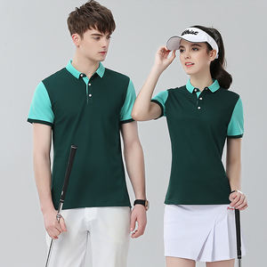 DOVEARK High-End Custom Made Stickerei Markenlogo 40 Garn 65% Baumwolle 35% Spandex Kontrast Zweifarbiges Unisex Herren Golf Polo Shirt - Product Image 2