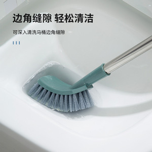 Toilet Brush Wall Mounted Soft Bristled Long Handle Ergonomic Design For Bathroom Cleaning - Product Image 4
