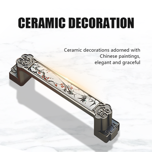 Ink Style Ceramic Design Cabinet Handle for Kitchen Dresser Hotel Furniture Hardware Accessories for <strong>Bedroom</strong> Office Drawer - Product Image 2