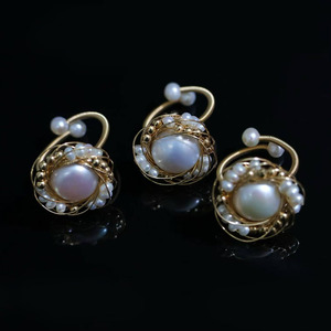 Adjustable 14K Gold Filled Wire Wrapped <b>Ring</b>, Handmade Natural Freshwater Pearl Open Statement <b>Ring</b> Jewelry manufacture - Product Image 2