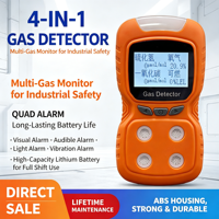 Détecteur de gaz industriel 4 en 1, capteur importé du Royaume-Uni, moniteur antidéflagrant IP65, analyseur de gaz rechargeable pour la protection de la sécurité