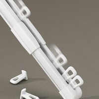 Rail de rideau télescopique en aluminium 6063 robuste, silencieux, réglable et extensible pour projets hôteliers