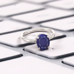 Anillo de Plata 925 con Cuentas de Lapislázuli Genuino, Anillo de Piedra Natal para Mamá, para Bodas y Fiestas - Directo de Fábrica - Product Image 2