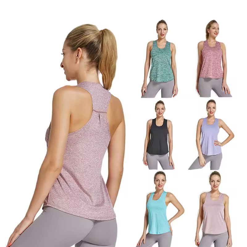 Women Summer Sleeveless Vest Quick-drying Mesh Sports Top Fitness Clothing T-shirt Gym Yoga Wear Workout Tops