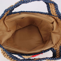 Bolso de Playa Tejido a Mano con Diseño de Cara Sonriente, Bolso de Rafia Bordado con Cara Feliz y Divertida, Diseño Caprichoso