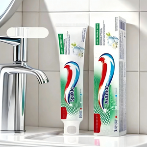<span class=keywords><strong>Dentifrice</strong></span> blanchissant tricolore pour adultes, parfum de lotus, élimine les taches dentaires, rafraîchit l'haleine, pour le commerce extérieur (transfrontalier) - Product Image 2