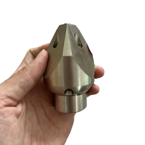 Nettoyeur de canalisations haute pression en acier inoxydable CS avec buse de nettoyage de tuyaux à 15 degrés, état neuf - Product Image 1