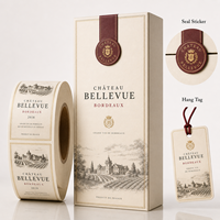 Servicio Integral de Etiquetas Autoadhesivas para Vino y Whisky en Papel Especializado, con Cajas de Papel, Etiquetas Colgantes y Sellos