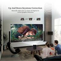 Projecteur DLP portable intelligent de poche Android Colable sans fil 480P LED pour cinéma maison avec batterie intégrée (1,5h) HIFI