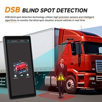 Système de caméra de rétroviseur Podofo 10,36'' 1080P HD IPS, aide au recul de voiture, étanche IP68, BSD DVR pour camion, bus, usine