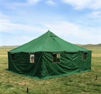 Tente en toile camouflage pour secours en cas de catastrophe, tente en toile respirante et imperméable de qualité supérieure pour le glamping en plein air