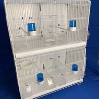 Ensemble de cage d'élevage d'oiseaux amovible, cage de vol en métal vert facile à nettoyer avec ports d'alimentation, adaptée pour la maison d'oiseaux d'intérieur