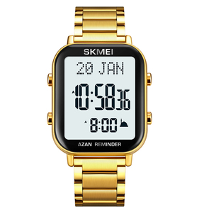 Reloj de Oración Musulmán <span class=keywords><strong>Al</strong></span> <span class=keywords><strong>Fajar</strong></span> 2024, Reloj Azan de Lujo SKMEI, Reloj Islámico de Mano con Dirección de la Qibla, Modelo 2135 - Product Image 1