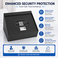 Coffre-fort d'hôtel intelligent à ouverture par le haut avec clavier numérique et système d'accès d'urgence pour les chambres d'hôtes