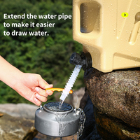 12 litres PE matériel extérieur seau d'eau Drinkware réservoir d'eau robinet pour Camping voiture auto-conduite voyage cruche et conteneur