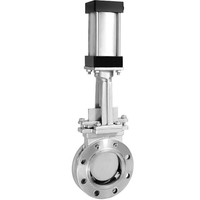 Vanne à opercule de haute qualité en acier inoxydable à commande pneumatique DN50-DN1200 pour applications d'eaux usées, de boues et de pâtes