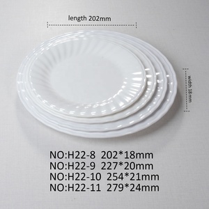 Assiettes de service rondes en mélamine incassable pour buffet, restaurant et fête – Vaisselle de table en <span class=keywords><strong>plastique</strong></span> grand format - Product Image 3