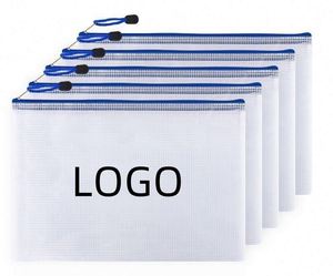 B5 B4 A3 A4 A5 A6 Clear Pvc Mesh <b>Organizer</b> Case Custom Logo Plastic Document Zipper Envelope Pouch <b>File</b> Folder Bags - Product Image 2