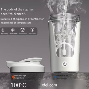 Vaso Mezclador Eléctrico USB de 450 ml a Prueba de Fugas, Botella Mezcladora Portátil para Proteínas en Polvo, para Viajes, Hogar, Cocina y Actividades al Aire Libre - Product Image 4
