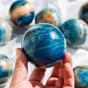 Esfera de Ónice Azul de Estilo Bohemio de Alta Calidad al por Mayor, Piedra de Cristal Natural para Decoración del Hogar Única y Regalos Navideños - Product Image 6