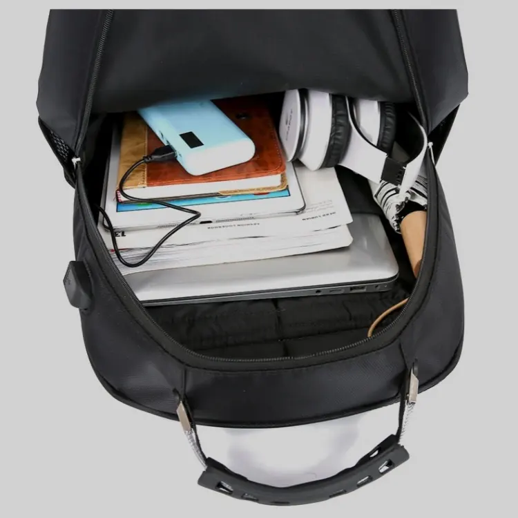 Mochila impermeável para computador, nova mochila unissex de pano e laptop com grande capacidade para carregamento usb, ideal para viagens e uso executivo