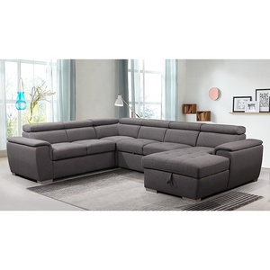 Wohnzimmer möbel Modernes U-förmiges Ecksofa Großes Schlafs ofa im europäischen Stil - Product Image 3