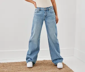 Новое поступление, широкие мешковатые джинсы бойфренда с низкой посадкой для женщин