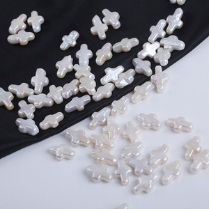 Perlas Sueltas de Agua Dulce de Cultivo, Forma de Cruz, 10*15mm, Naturales de Zhuji, para Bisutería DIY - Product Image 5