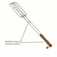 Panier en treillis métallique en acier inoxydable et fer pour l'extérieur Support pour outils chauds pour BBQ Saucisse et Grill Accessoires Hot Dog Grill Net