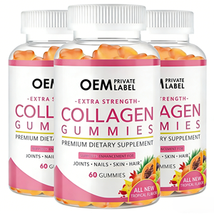 Gommose di Collagene Halal Vegane OEM ODM Private Label per Articolazioni, Unghie, Pelle e <span class=keywords><strong>Capelli</strong></span> - Integratore di Collagene Biologico a Forma di Orsetto Gommoso - Product Image 1