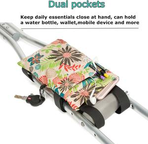 Free sample Cane Furniture <b>Crutches</b> With Wheels Bag Pouch Lightweight Underarm <b>Walking</b> Foot Pads Wood for Men - Product Image 4